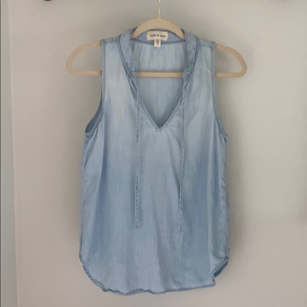 Cloth & Stone sleeveless chambray too size XS